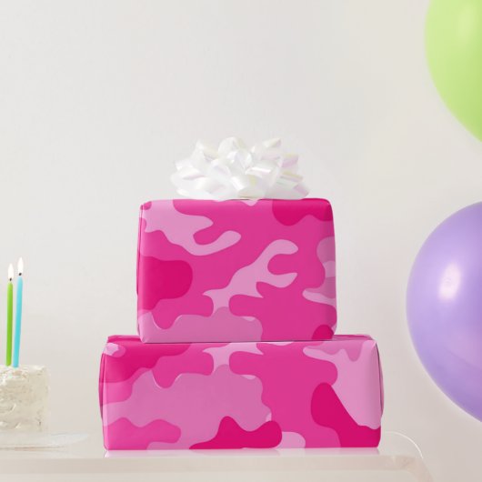 GI JANE Military Pink Camouflage Party Geschenkpapier (Partygeschenke)