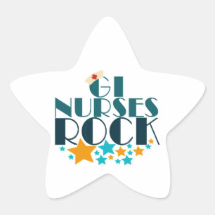 GI Nurses Rock Stern-Aufkleber