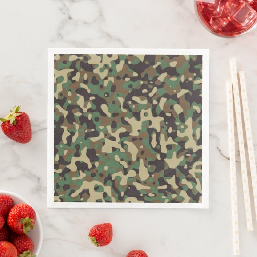 GI Soldier Camouflage Military Celebration Party Serviette (Beispiel)