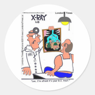 GI Tract Funny Gastrointestinal Medizinische T-Shi Runder Aufkleber
