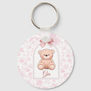 Gia Benutzerdefiniertes rosa Teddy-Bär-Kinderzim Schlüsselanhänger