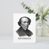 Giacomo Meyerbeer, schwarz Postkarte (Stehend Vorderseite)