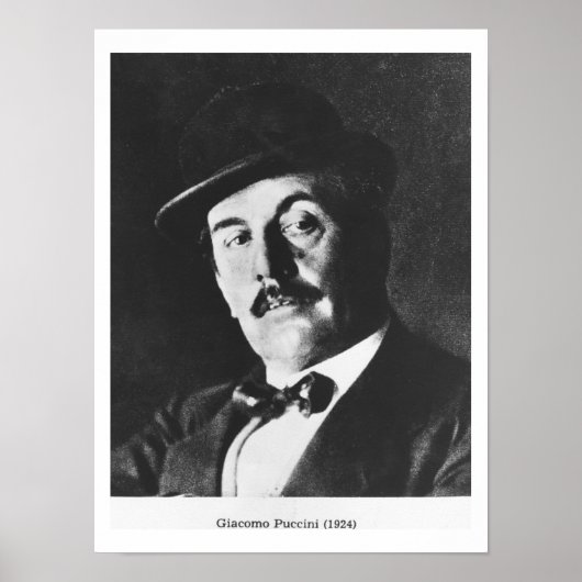 Giacomo Puccini (1858-1924) 1924 (fotolitho) (b/w) Poster (Vorne)