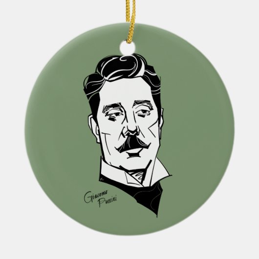 Giacomo Puccini Keramik Ornament (Vorne)