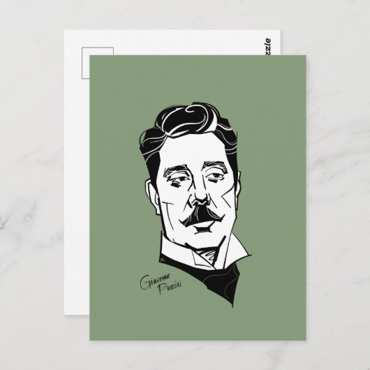Giacomo Puccini Postkarte (Vorne/Hinten)