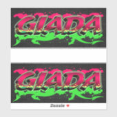 Giada Vorname Name Graffiti Aufkleber Sticker (Blatt)