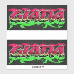 Giada Vorname Name Graffiti Aufkleber Sticker