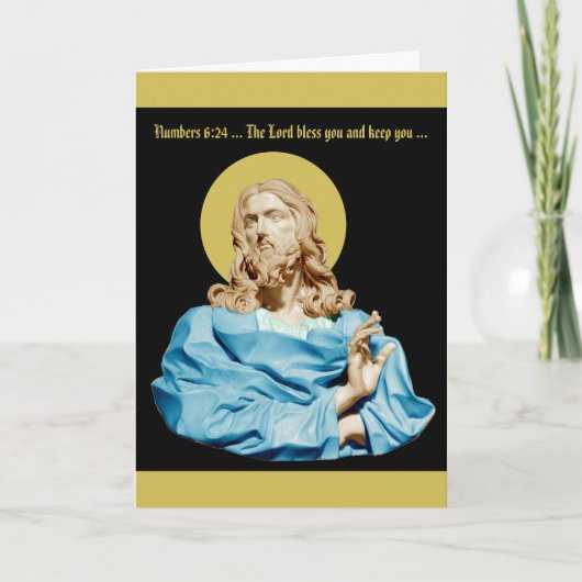 Gian Lorenzo Bernini Büste von Christus 1679 Dankeskarte (Vorderseite)