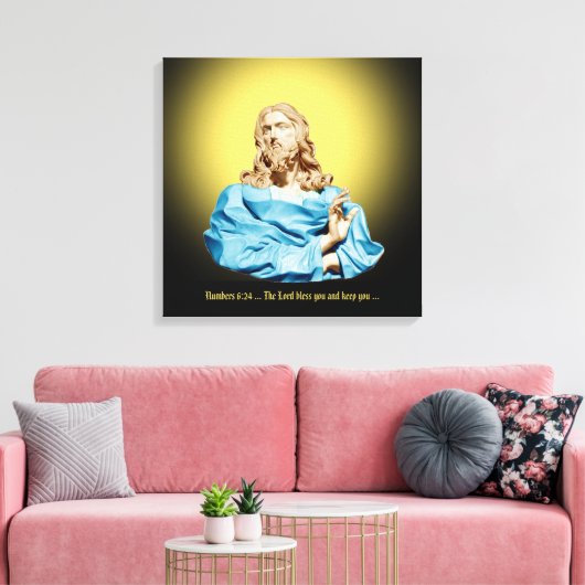 Gian Lorenzo Bernini Büste von Christus 1679 Leinwanddruck (Insitu (Wohnzimmer))