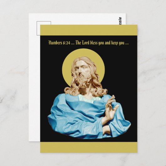 Gian Lorenzo Bernini Büste von Christus 1679 Postkarte (Vorne/Hinten)