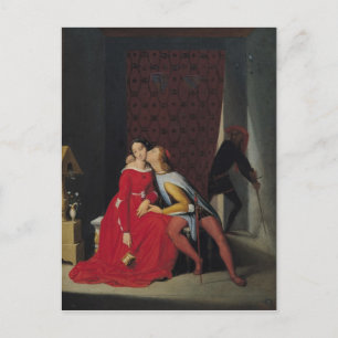 Gianciotto entdeckt Paolo und Francesca, 1814 Postkarte