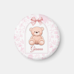 Gianna Benutzerdefiniertes rosa Teddy-Bär-Kinder Magnet