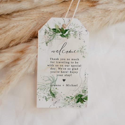 GIANNA Boho Etherial Greenerenerity Wedding Welcom Geschenkanhänger