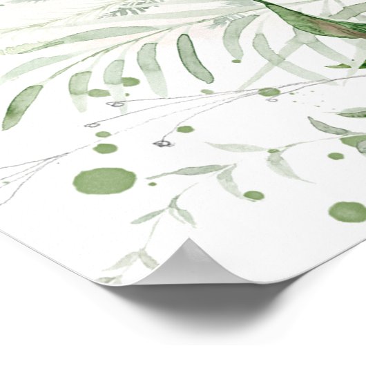 GIANNA Boho Etherial Greenerenerity Wedding Willko Poster (Ecke)