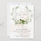 GIANNA Etherial Green Garden Baby Shower Einladung (Vorderseite)