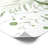 GIANNA Etherial Greenerenery Baby Shower Willkomme Poster (Ecke)