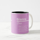 Gianna Mädchen Name Definition Tasse Personalisier (VorderseiteRechts)