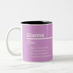 Gianna Mädchen Name Definition Tasse Personalisier