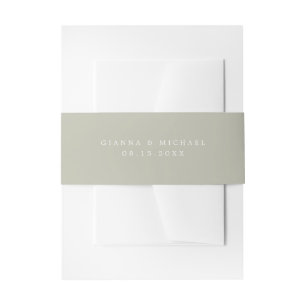 GIANNA Minimalistisch Earth Tone Sage Green Weddin Einladungsbanderole