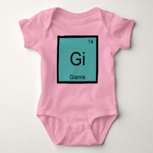 Gianna Name Chemistry Element Periodische Tabelle Baby Strampler