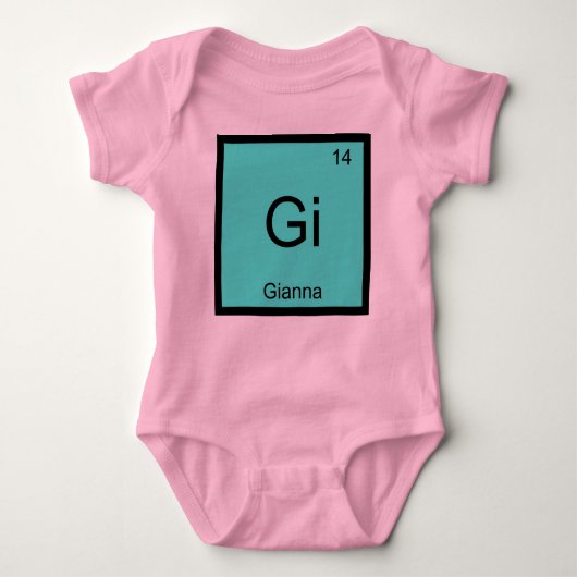 Gianna Name Chemistry Element Periodische Tabelle Baby Strampler (Vorderseite)