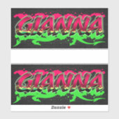 Gianna Vorname Name Graffiti Aufkleber Sticker (Blatt)