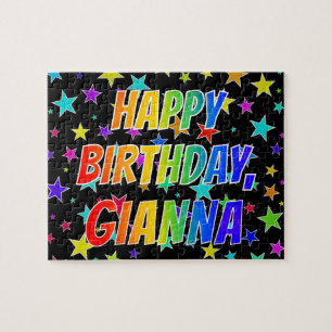 "GIANNA" Vorname, Spaß "GLÜCKLICHER GEBURTSTAG" Puzzle