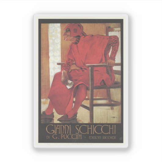 Gianni Schicchi Poster (Puccini) Aufkleber (Vorderseite)