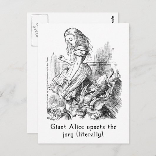 Giant Alice macht die Jury (buchstäblich) auf den Postkarte (Vorne/Hinten)