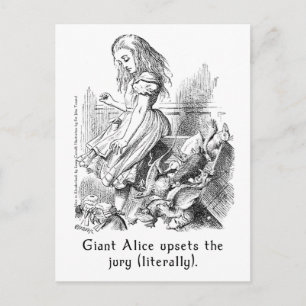 Giant Alice macht die Jury (buchstäblich) auf den Postkarte