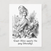 Giant Alice macht die Jury (buchstäblich) auf den Postkarte (Vorderseite)