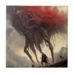 Giant Alien Walking Science Fiction Horror Kunst Fliese<br><div class="desc">Fantasy Art Produkte von The Lunarium.</div>