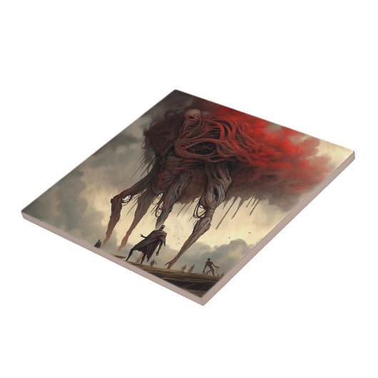 Giant Alien Walking Science Fiction Horror Kunst Fliese (Seite)