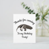 Giant Anteater Happy Birthday Dankeskarte (Stehend Vorderseite)