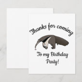Giant Anteater Happy Birthday Dankeskarte (Vorne/Hinten)