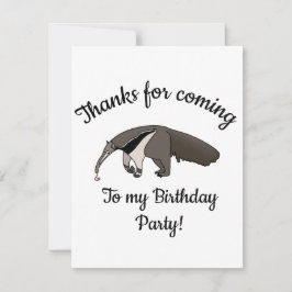 Giant Anteater Happy Birthday Dankeskarte