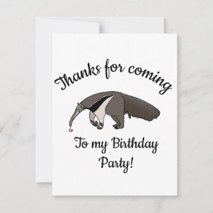 Giant Anteater Happy Birthday Dankeskarte