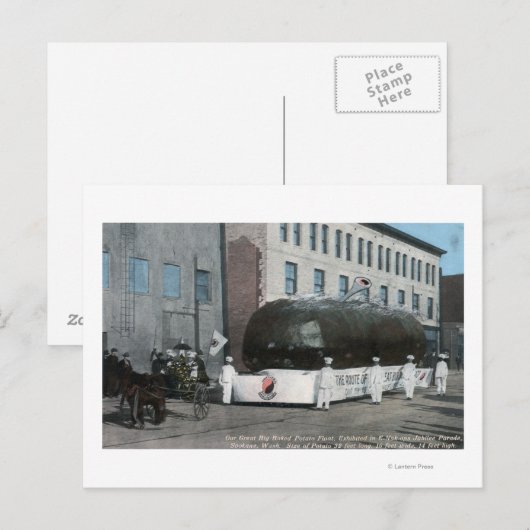 Giant Baked Potatoe Float Scene Postkarte (Vorne/Hinten)