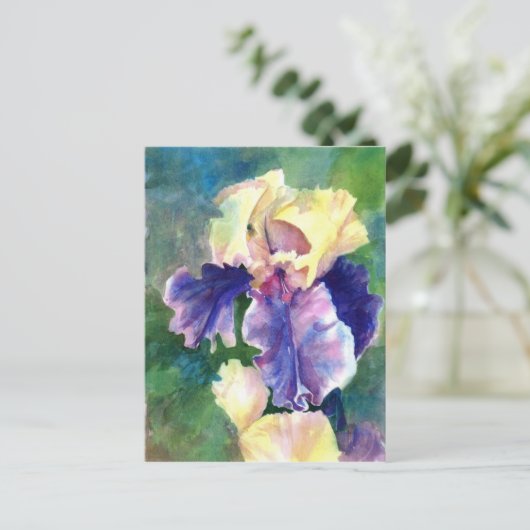 Giant Bearded Iris Postkarte (Stehend Vorderseite)