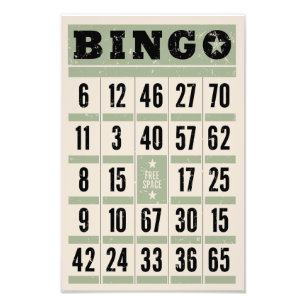 GIANT BINGO CARD FOTODRUCK