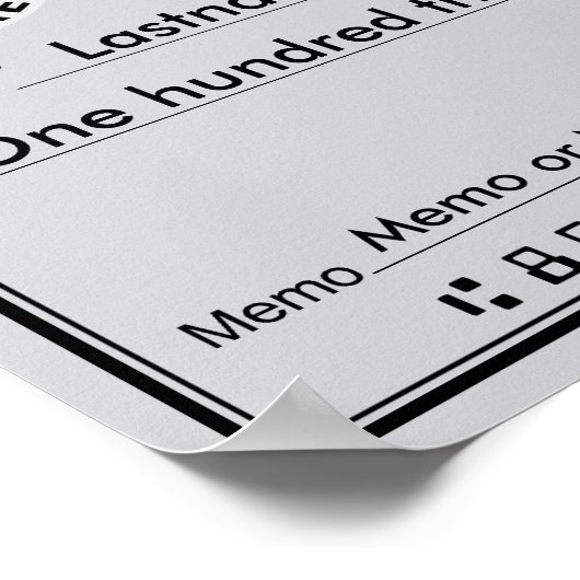 Giant Blank Karo für Sweepstaks & Awards Poster (Ecke)