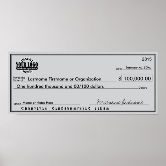 Giant Blank Karo für Sweepstaks & Awards Poster (Vorne)