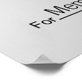 Giant Blank Karo für Verlosungen, Preise, Wohltäti Poster (Ecke)