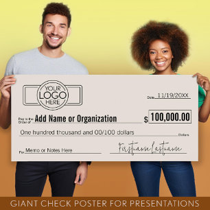 Giant Blank Karo für Verlosungen, Preise, Wohltäti Poster