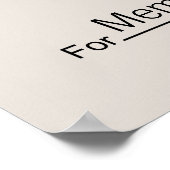 Giant Blank Karo für Verlosungen, Preise, Wohltäti Poster (Ecke)