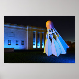 Giant Blue Shuttlecock, Kansas City, Missouri Poster