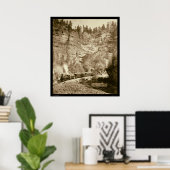 Giant Bluff Train Black Hills SD 1890 Poster (Heimbüro)