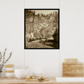 Giant Bluff Train Black Hills SD 1890 Poster (Küche)