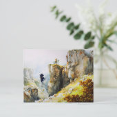 Giant Bodo Falls Rosstrappe Legend Watercolor Postkarte (Stehend Vorderseite)