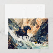 Giant Bodo Falls Rosstrappe Legend Watercolor Postkarte (Vorne/Hinten)